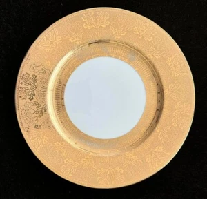 BAVARIAN HUTSCHENREUTHER SELB 22k GOLD ENCRUSTED Dinner Plate 12 available - Picture 1 of 7