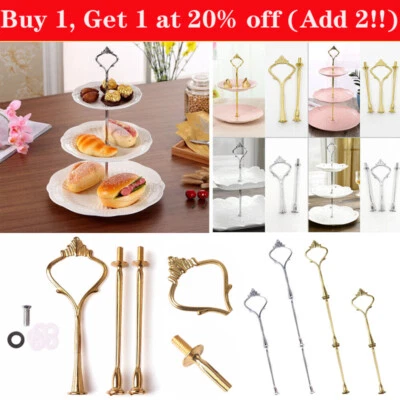 2/3 Tier Cake Plate Stand Cake Cupcake Plate Stand Fitting Kit Party Use Parts - Image 1 of 4
