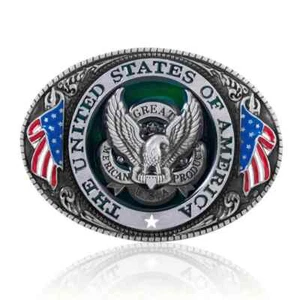 USA United States of America Eagle Belt Buckle FLAG TRUMP 2025 TRUST COWBOY - Picture 1 of 4