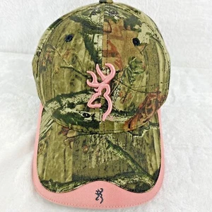 Browning Gunner Pink/Camo Mossy Oak Breakup Infinity Camo Hat/Cap Adj. - Picture 1 of 8