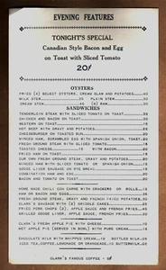 Clark's Restaurant Speisekarte - Cleveland - um 1930 - Bild 1 von 1