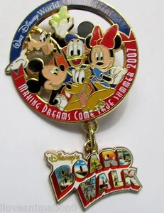 Disney Cast Member Making Dreams Come True Summer Boardwalk Dangle Pin - Picture 1 of 2