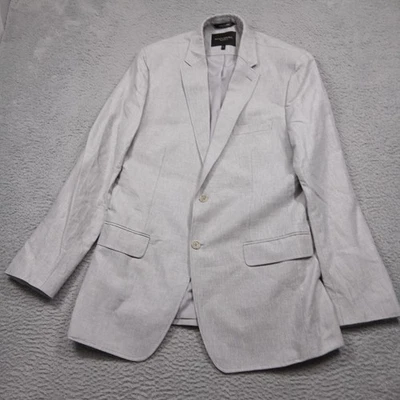 Casaco esportivo Banana Republic blazer masculino 42L cinza ajuste sob medida linho algodão jaqueta - Imagem 1 de 4
