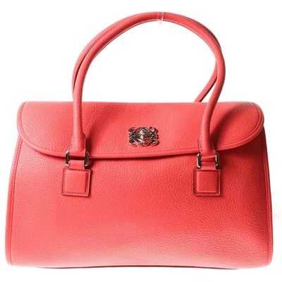 LOEWE Alamo 36 Anagram Handbag Light Red Orange Silver Hardware Leather - Image 1 of 4