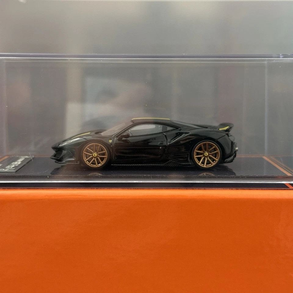 U2 1/64 Ferrari 488 Pista Black Resin Model Car - Image 1 of 1