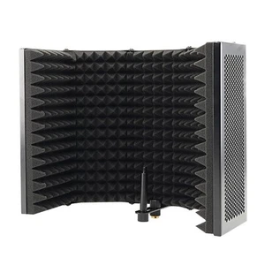 5 Panel Faltbares Studio Mikrofon Isolation Shield Aufnahme Schallabsorber 7469 - Bild 1 von 10