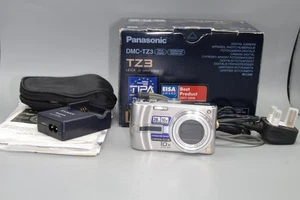 Boxed Panasonic Lumix DMC-TZ3 7.2MP 10x Zoom in Silver - Excellent - Picture 1 of 9