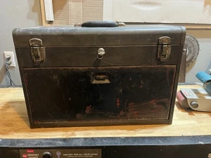 KENNEDY Vintage Metal 7 Drawer Machinist Locking Tool Box With Key - Picture 1 of 24