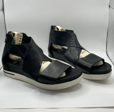 SANDALIAS DEPORTIVAS EILEEN FISHER DE CUERO NEGRO ESTILO GLADIADOR MUJER TALLA 10 USADAS EN EXCELENTE ESTADO Foto 1 de 4