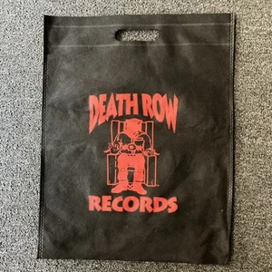 Bolso de Mano Death Row Record Logo Rojo Promocional Negro Tela - Imagen 1 de 4