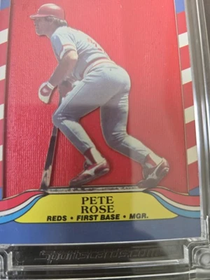 1987 Fleer Limited Edition Baseball Pete Rose #38/75 Game used jumbo patch - Image 1 of 4