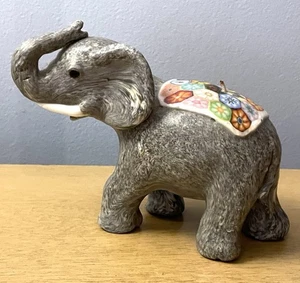 Vtg 90s Standing Elephant Candle Trunk Up Millifiore Wax - Picture 1 of 17