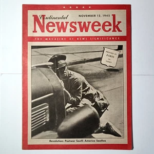 Continental Newsweek magazine November 19 1945 with pin-up page - Picture 1 of 5