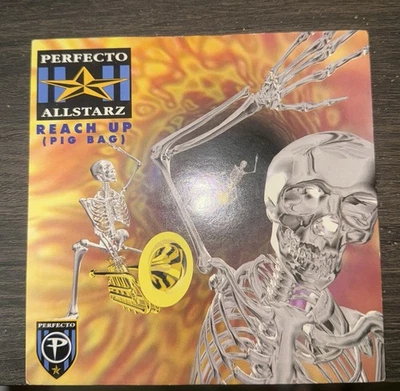 Perfecto Allstarz – Reach Up (Pig Bag) 7” 1995 EastWest / Perfecto YZ948 - Image 1 of 3