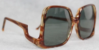 Gafas de sol vintage ámbar marrón cuadradas de gran tamaño Corea al revés Foto 1 de 4