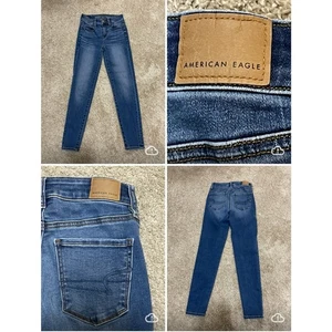 Streetwear Everydaywear American Eagle High Rise Jegging Jeans 0S Medium Wash - Bild 1 von 9