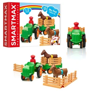 Smartmax My First Farm Tractor Playset Magnetic Stem Toy For Ages 1-5 22 Pieces - Picture 1 of 9
