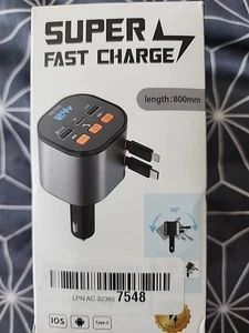 Chargeur Voiture 90W Sortie Câble USB-C  - Photo 1 sur 4