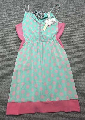 Vestido Esley Para Mujer Pequeño Rosa Azul Halter Cuello en V Estampado Floral Forrado Solero Foto 1 de 4