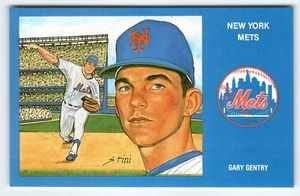 Postal de béisbol 1969 de los Mets de Nueva York Susan Rini Gary Gentry edición limitada sin usar - Imagen 1 de 2