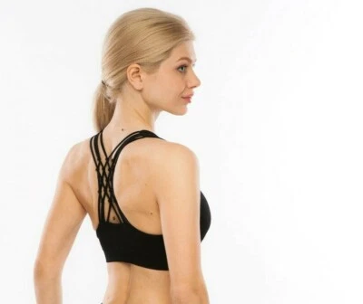 Padded 2 Pack High Impact Seamless Sports Bra Active Wear-Work Out /Gym & yoga- - Image 1 of 4