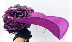 Philip Treacy London Fascinator Hat Fuchsia Flowers Made in UK - Picture 1 of 13