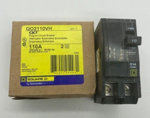 Nuevo Disyuntor Enchufable Square D QO2110VH 22kA 2 Polos 110 Amp 120 240V AC QO - Imagen 1 de 15
