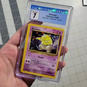 Drowzee OC Miscut Pokemon Card Graded Cgc 7 Near Mint Base Set - Picture 1 of 8