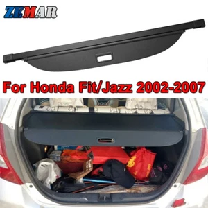 For Honda Fit Jazz 2002-2007 Rear Trunk Cargo Cover Security Shield Shade Black - Picture 1 of 7