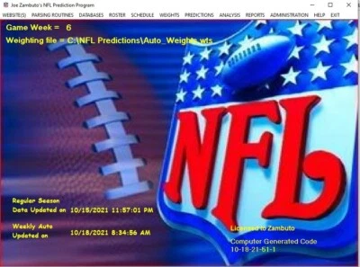 NFL Prediction Computer Software Program - Image 1 of 4