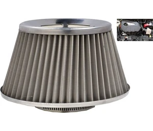 Grey Induction Kit Cone Air Filter For Audi A4 1994-2016 - Picture 1 of 3