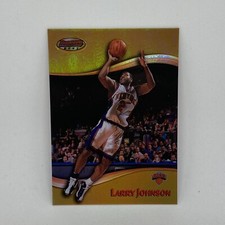 Larry Johnson Refractor Insert #D/400 1998-99 Bowman's Best Basketball Card #44