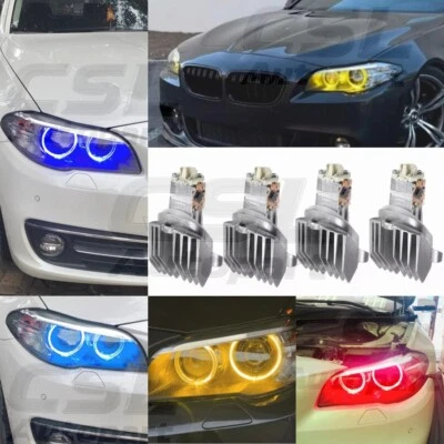 Yellow DRL Daytime Running LED Lights Modules For BMW 5 Series F10 F11 LCI Xenon - Image 1 of 3