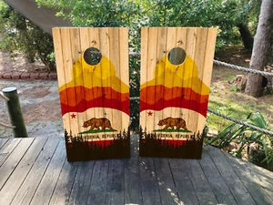 WASSERDICHT & AUSBLEICHFEST Cornhole Board Wraps / Kalifornien Flagge / - Bild 1 von 3