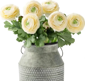 Artificial Ranunculus Flowers with Real Touch Stem, Silk Ranunculus Flowers (6 P - Picture 1 of 6