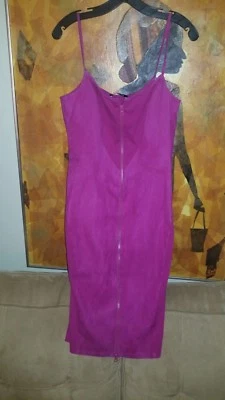 NUEVO SIN ETIQUETAS VESTIDO DE CUERO ELÁSTICO MONIKA CHIANG $995 TALLA GRANDE (SE ADAPTA A UN 10 O 12... Foto 1 de 4