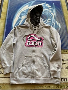 Vintage 90s Y2k Adio Zip Up Hoodie Sz Medium JNCO Volcom Quicksilver Billabong - Picture 1 of 10
