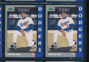 Lot (2) 1996 Team Issue Seferino Soto Great Falls Dodgers (GD56) SWSW6