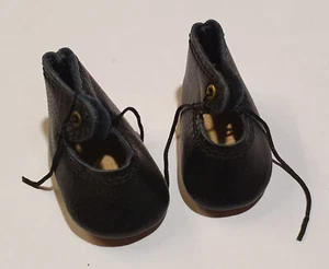Puppenschuhe, schwarz, Echtleder, ca. 4,5 cm, neuw. Lagerbestand - Bild 1 von 4