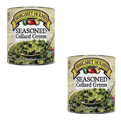 2 банки Margaret Holmes Southern Seasoned Collard зеленые 27 унций без глютена обезжиренные овощи - Изображение 1 из 4