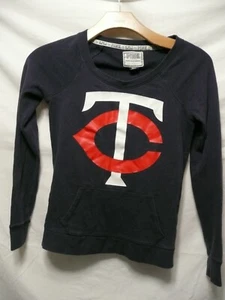 Minnesota Twins Pre Owned Sweatshirt Women's Size S Blue Red JR30+3 - Picture 1 of 3