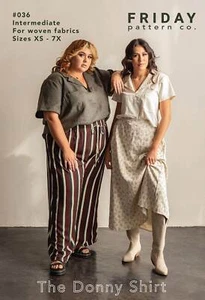 Donny Shirt - Sewing Pattern by Friday Pattern Company - Sizes XS-7X - Picture 1 of 2
