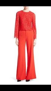 ¡Nuevo! $265 0 Top Alice + Olivia Pasha Manga Campana Encaje Talla S/P - Imagen 1 de 5