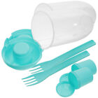 Salad Container with Fork and Holder - 2 Pack