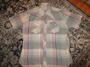 CAMISA WESTERN A PRESIÓN PERLA BAR C DE COLECCIÓN Clásica California Ranchwear GRANDE - Imagen 1 de 4
