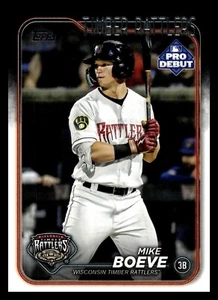 Base de béisbol debut profesional Topps 2024 PD-73 Mike Boeve, Wisconsin Timber Rattlers - Imagen 1 de 2