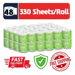 48 Rollen weiches Toilettenpapier 2-lagig 330 Blatt/Rolle Toilette Klärgrube Safe weiß - Bild 1 von 9