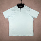 Mizzen and Main Shirt Mens XL Blue Golf Polo Performance Stretch Wicking Logo