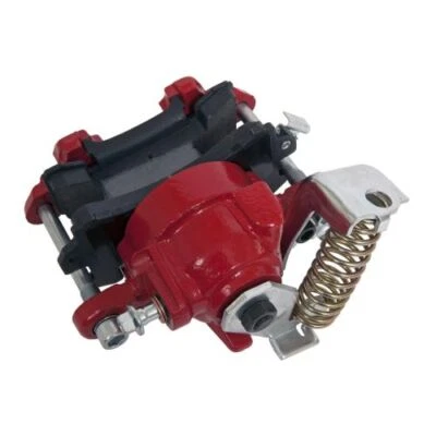 Pinza de freno trasera Right Stuff BC48NR de 1 pistón de hierro fundido roja PCPads cada una Foto 1 de 3