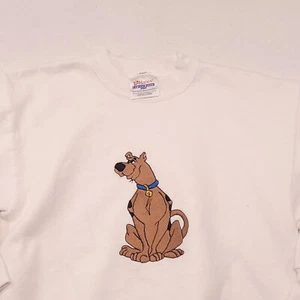 Scooby-Doo Casual Long Sleeve Sweatshirt Youth Boys Size Medium M White Hanes - Picture 1 of 11